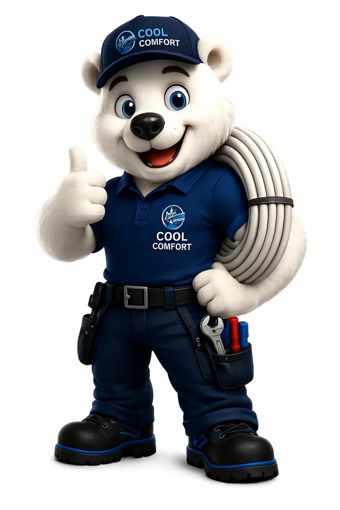Maskot COOL Comfort – ľadový medveď technik